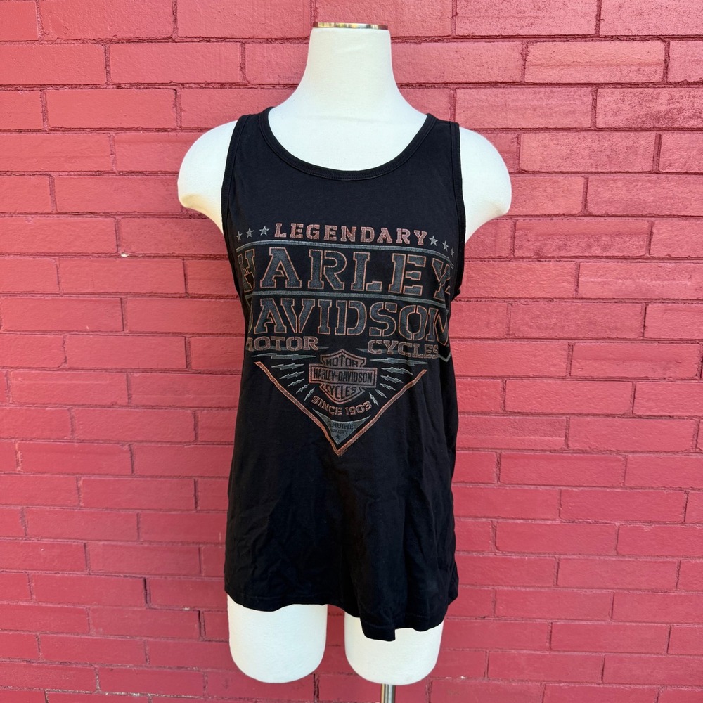 Legendary Harley Davidson Tank Top Tulsa OK Womens Motorcycle Biker Medium